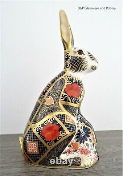 Royal Crown Derby OLD IMARI SOLID GOLD BAND HARE paperweight RRP £330