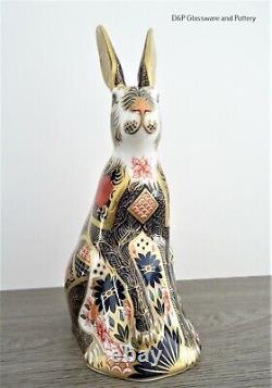 Royal Crown Derby OLD IMARI SOLID GOLD BAND HARE paperweight RRP £330