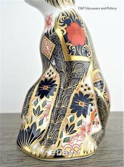 Royal Crown Derby OLD IMARI SOLID GOLD BAND HARE paperweight RRP £330