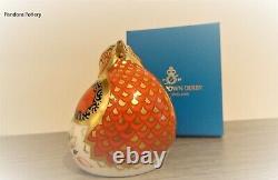 Royal Crown Derby OLD IMARI SOLID GOLD BAND ROBIN paperweight RRP £210