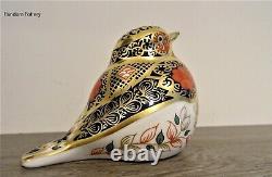 Royal Crown Derby OLD IMARI SOLID GOLD BAND ROBIN paperweight RRP £210