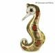 Royal Crown Derby Old Imari Solid Gold Band Seahorse Paperweight