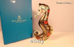 Royal Crown Derby OLD IMARI SOLID GOLD BAND SEAHORSE paperweight