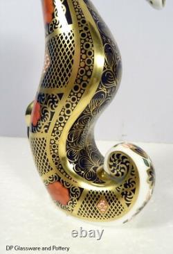 Royal Crown Derby OLD IMARI SOLID GOLD BAND SEAHORSE paperweight