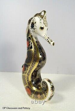 Royal Crown Derby OLD IMARI SOLID GOLD BAND SEAHORSE paperweight RRP £295