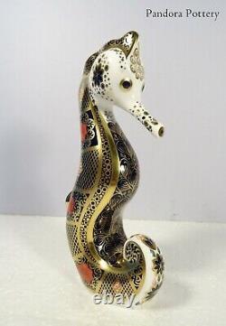 Royal Crown Derby OLD IMARI SOLID GOLD BAND SEAHORSE paperweight RRP £295