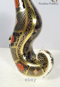 Royal Crown Derby OLD IMARI SOLID GOLD BAND SEAHORSE paperweight RRP £325