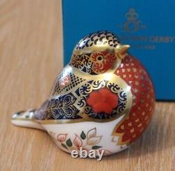 Royal Crown Derby OLD IMARI SOLID GOLD BAND SGB ROBIN 1st Quality Boxed