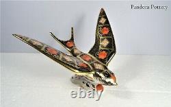 Royal Crown Derby OLD IMARI SOLID GOLD BAND SWALLOW paperweight RRP £430