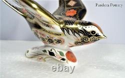Royal Crown Derby OLD IMARI SOLID GOLD BAND SWALLOW paperweight RRP £430
