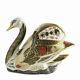 Royal Crown Derby Old Imari Solid Gold Band Swan Paperweight Rrp £655