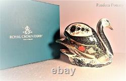 Royal Crown Derby OLD IMARI SOLID GOLD BAND SWAN paperweight RRP £655