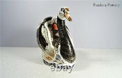 Royal Crown Derby OLD IMARI SOLID GOLD BAND SWAN paperweight RRP £655