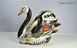 Royal Crown Derby OLD IMARI SOLID GOLD BAND SWAN paperweight RRP £655