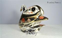 Royal Crown Derby OLD IMARI SOLID GOLD BAND SWAN paperweight RRP £655