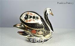 Royal Crown Derby OLD IMARI SOLID GOLD BAND SWAN paperweight RRP £655