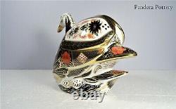 Royal Crown Derby OLD IMARI SOLID GOLD BAND SWAN paperweight RRP £725