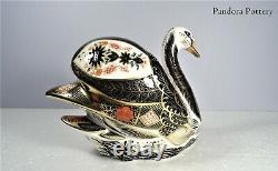 Royal Crown Derby OLD IMARI SOLID GOLD BAND SWAN paperweight RRP £725