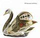 Royal Crown Derby Old Imari Solid Gold Band Swan Paperweight Rrp £790