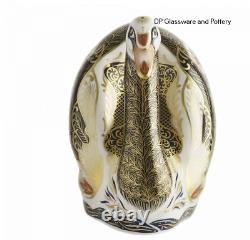 Royal Crown Derby OLD IMARI SOLID GOLD BAND SWAN paperweight RRP £790