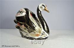 Royal Crown Derby OLD IMARI SOLID GOLD BAND SWAN paperweight RRP £790