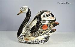 Royal Crown Derby OLD IMARI SOLID GOLD BAND SWAN paperweight RRP £790