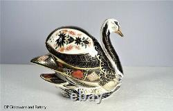 Royal Crown Derby OLD IMARI SOLID GOLD BAND SWAN paperweight RRP £790