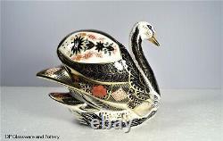 Royal Crown Derby OLD IMARI SOLID GOLD BAND SWAN paperweight RRP £790