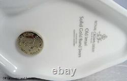 Royal Crown Derby OLD IMARI SOLID GOLD BAND SWAN paperweight RRP £790