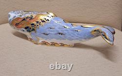 Royal Crown Derby Oceanic Whale. Gold Stopper. Incredible Evocative Decoration
