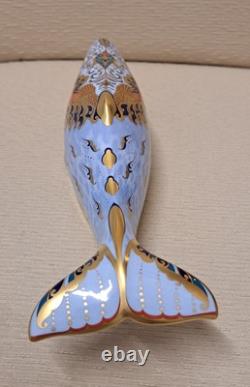Royal Crown Derby Oceanic Whale. Gold Stopper. Incredible Evocative Decoration