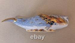 Royal Crown Derby Oceanic Whale. Gold Stopper. Incredible Evocative Decoration