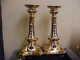 Royal Crown Derby Old Imari 1128 10 1/2 Tall Candlesticks (pair) Mint New