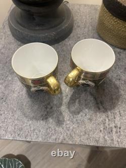 Royal Crown Derby Old Imari 1128 2 Mugs SOLID GOLD