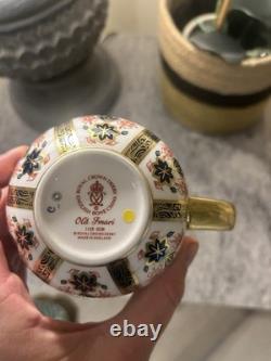 Royal Crown Derby Old Imari 1128 2 Mugs SOLID GOLD