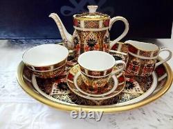 Royal Crown Derby Old Imari 1128 Minature 7 Pce Tea Set Unused Boxed