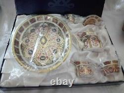 Royal Crown Derby Old Imari 1128 Minature 7 Pce Tea Set Unused Boxed