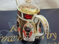 Royal Crown Derby Old Imari 1128 Minature 7 Pce Tea Set Unused Boxed