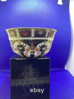 Royal Crown Derby Old Imari 1128 Sugar Bowl. Cypher 1976. 6cm High 12cm across