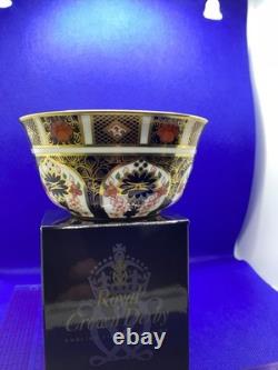 Royal Crown Derby Old Imari 1128 Sugar Bowl. Cypher 1976. 6cm High 12cm across
