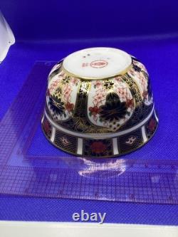 Royal Crown Derby Old Imari 1128 Sugar Bowl. Cypher 1976. 6cm High 12cm across