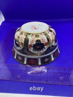 Royal Crown Derby Old Imari 1128 Sugar Bowl. Cypher 1976. 6cm High 12cm across