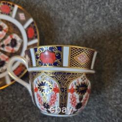 Royal Crown Derby Old Imari 1128 Tea Cup, Saucer & Plate Trio