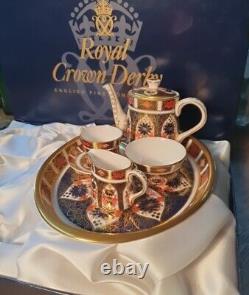Royal Crown Derby Old Imari 1128 miniature tea set 1982 Original Box