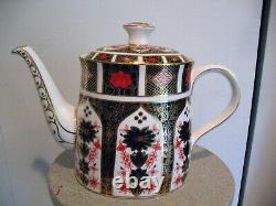 Royal Crown Derby Old Imari 5 Cup Teapot & Lid Never Used Mint Condition
