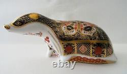 Royal Crown Derby Old Imari Badger Paperweight 1st Quality Boxed