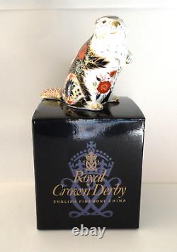 Royal Crown Derby Old Imari Beaver Paperweight 1st Quality Boxed