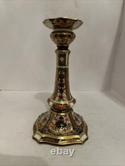 Royal Crown Derby Old Imari Gold color Band Candlestick 18cm 1st quality