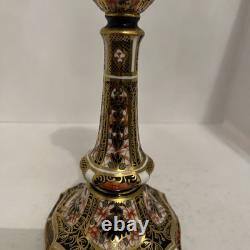 Royal Crown Derby Old Imari Gold color Band Candlestick 18cm 1st quality