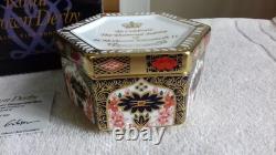 Royal Crown Derby Old Imari Hexagonal Box Queen Elizabeth Ii, Diamond Jubilee